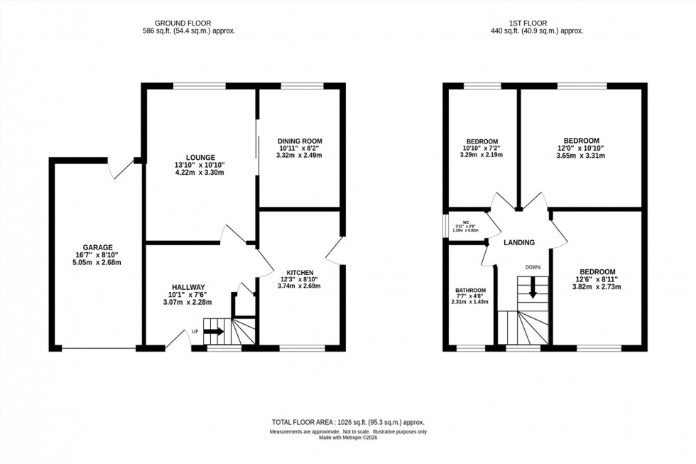 Floorplan for Sunningdale Road, Macclesfield, SK11