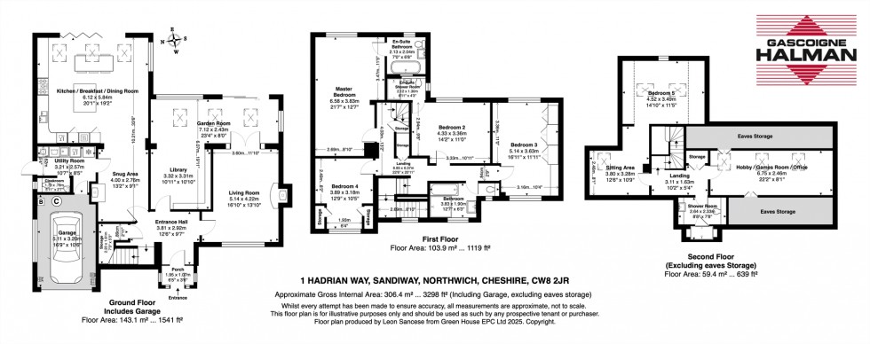 Floorplan for Hadrian Way, Sandiway, CW8