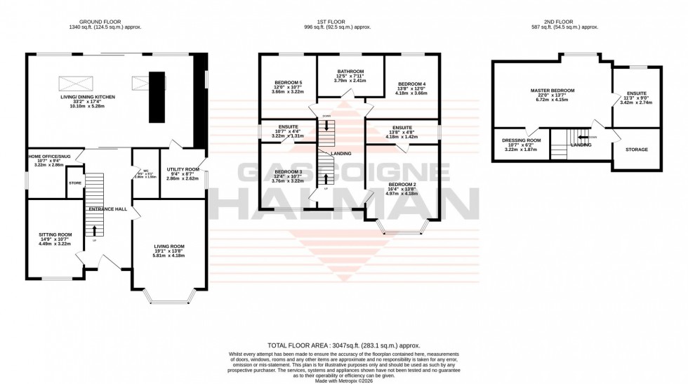 Floorplan for Moss Lane, Sale, M33