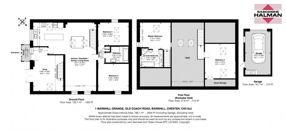 Floorplan for Barnhill, Broxton, CH3