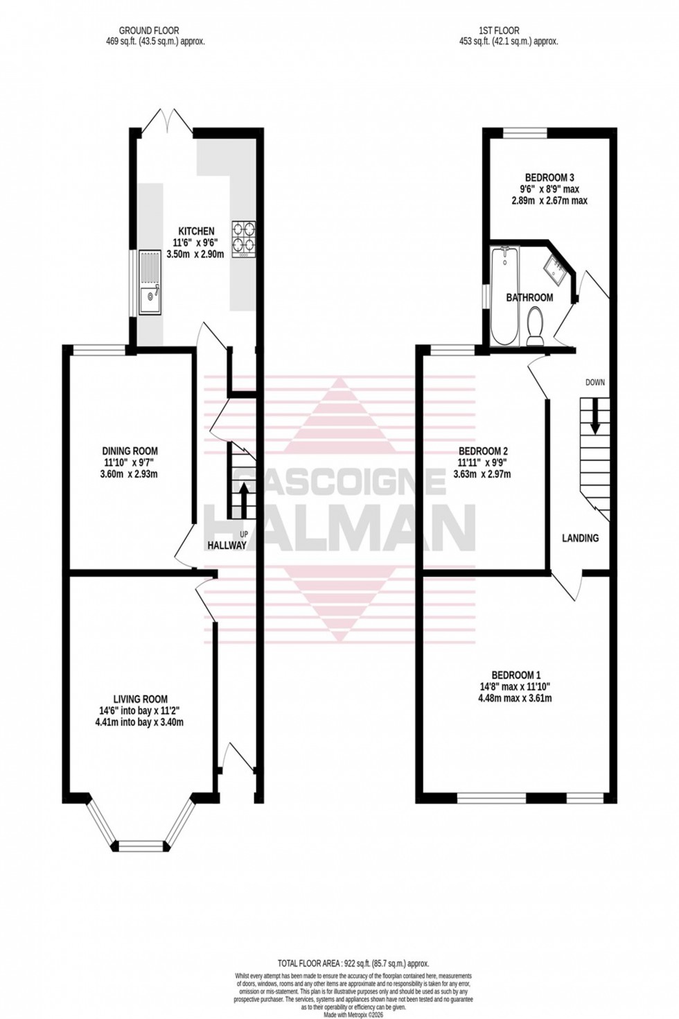 Floorplan for Hall Street, Cheadle, SK8
