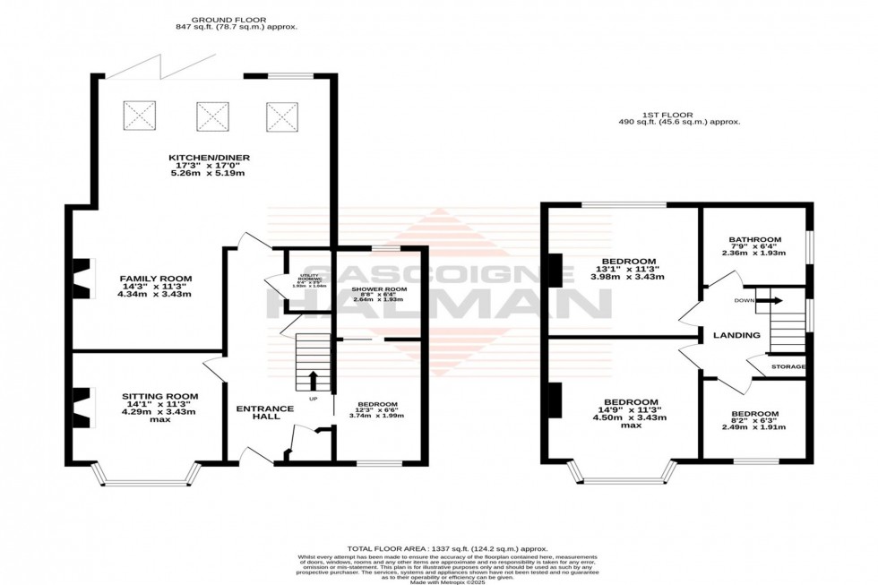 Floorplan for Rydal Avenue, Sale, M33