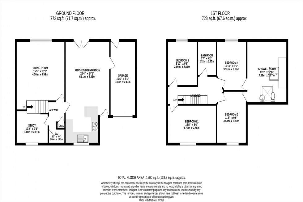 Floorplan for Sycamore Drive, Lymm, WA13