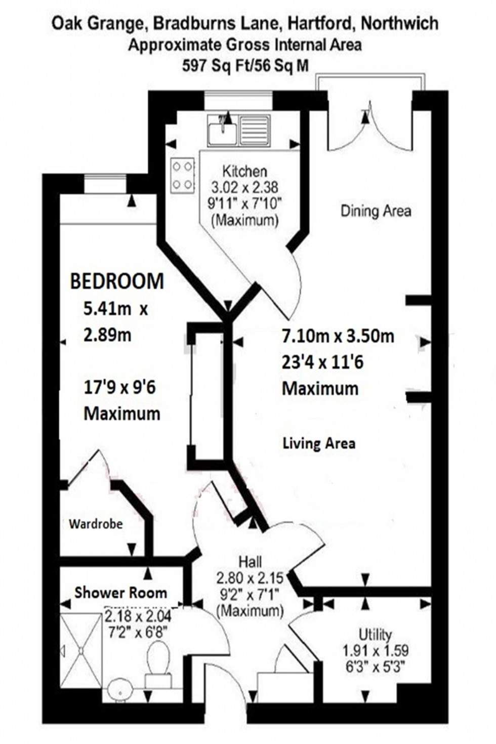 Floorplan for Bradburns Lane, Hartford, CW8