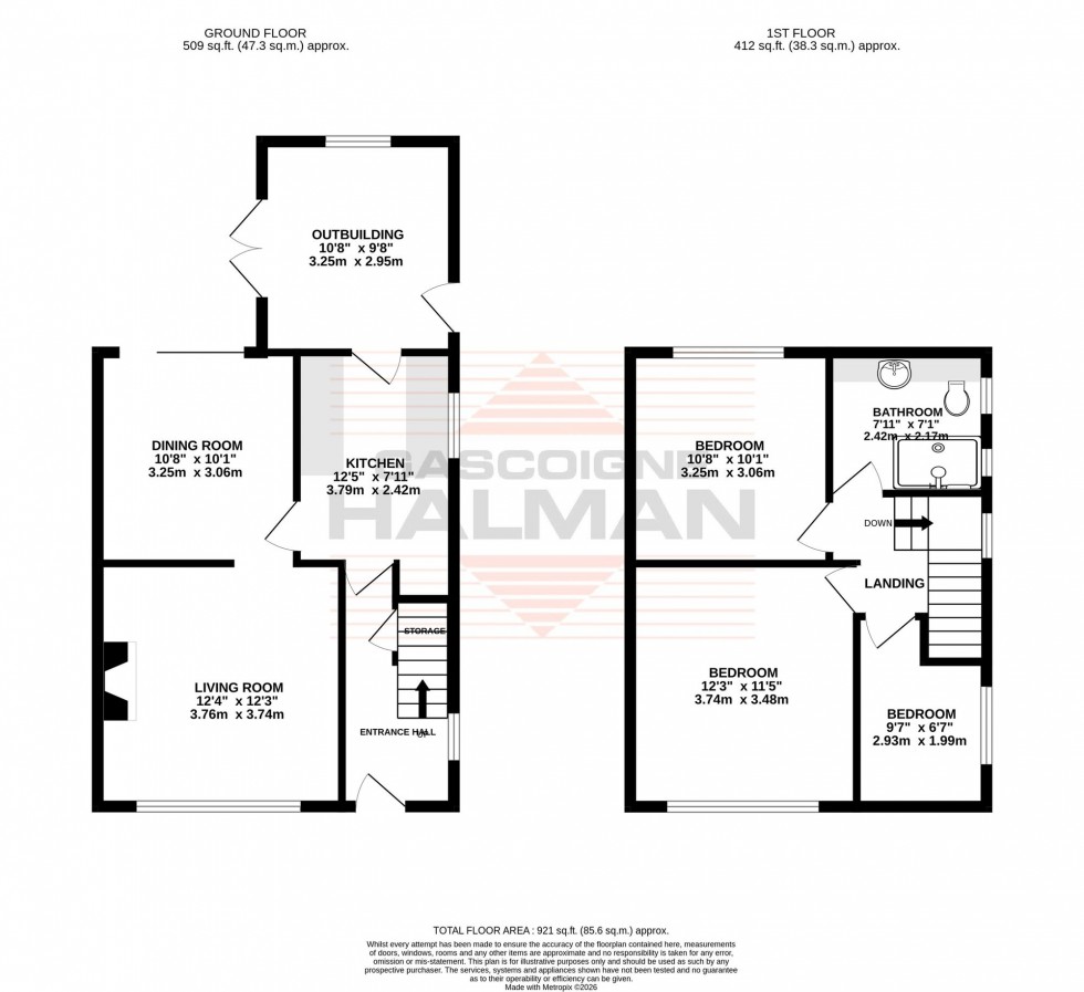 Floorplan for Peover Avenue, Sale, M33