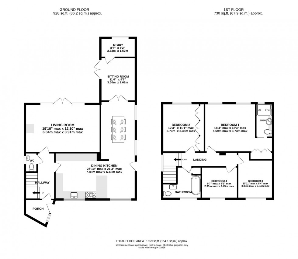 Floorplan for Mellor Crescent, Knutsford, WA16