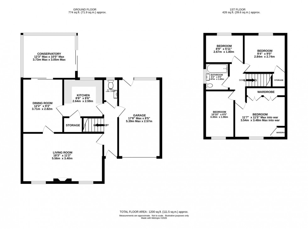 Floorplan for Medway Crescent, Altrincham, WA14