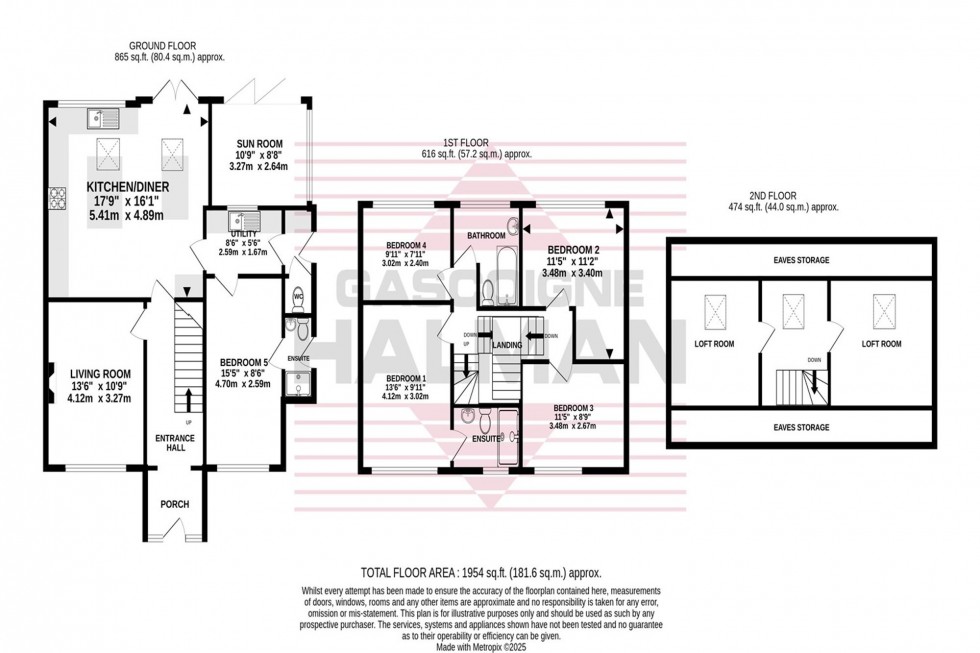 Floorplan for Tideswell Close, Heald Green, SK8