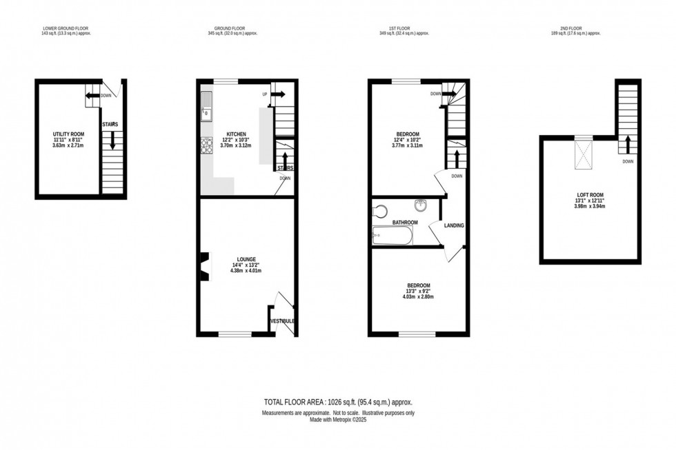 Floorplan for Station Road, Dove Holes, SK17