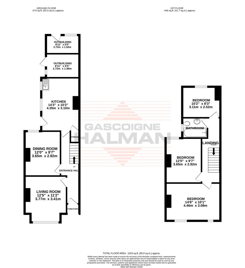 Floorplan for Grange Road, Sale, M33