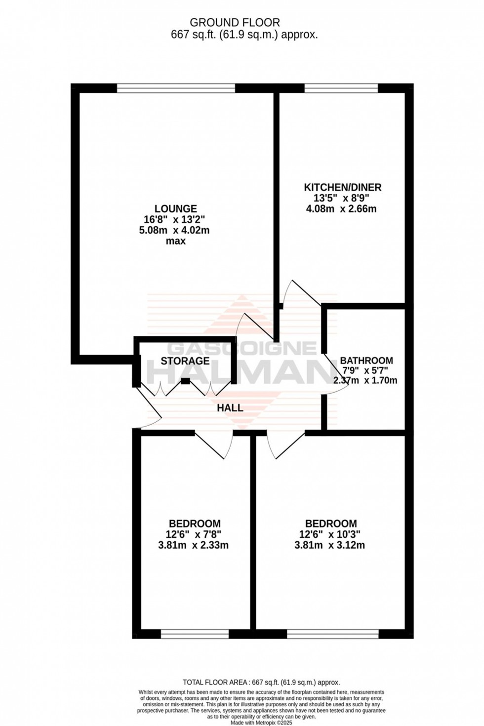 Floorplan for York Avenue, York House York Avenue, M33