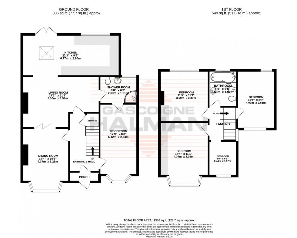 Floorplan for Leith Road, Sale, M33