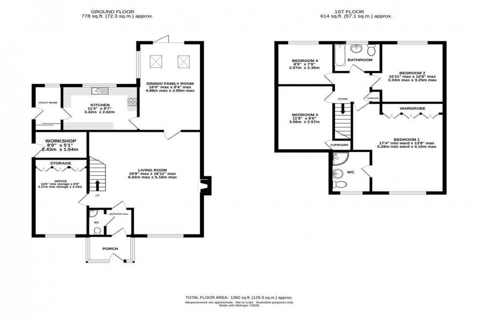 Floorplan for Montrose Court, Holmes Chapel, CW4