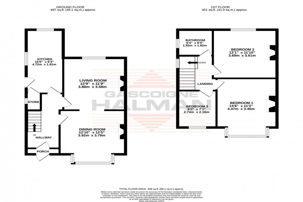 Floorplan for Baguley Road, Sale, M33