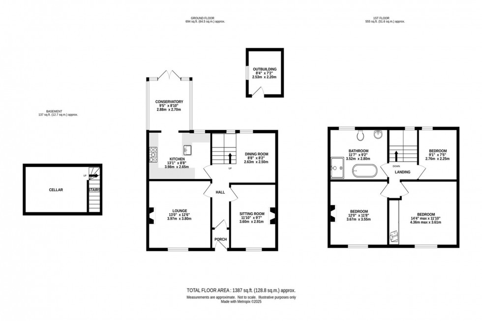 Floorplan for Whaley Bridge, Tunstead Milton, SK23