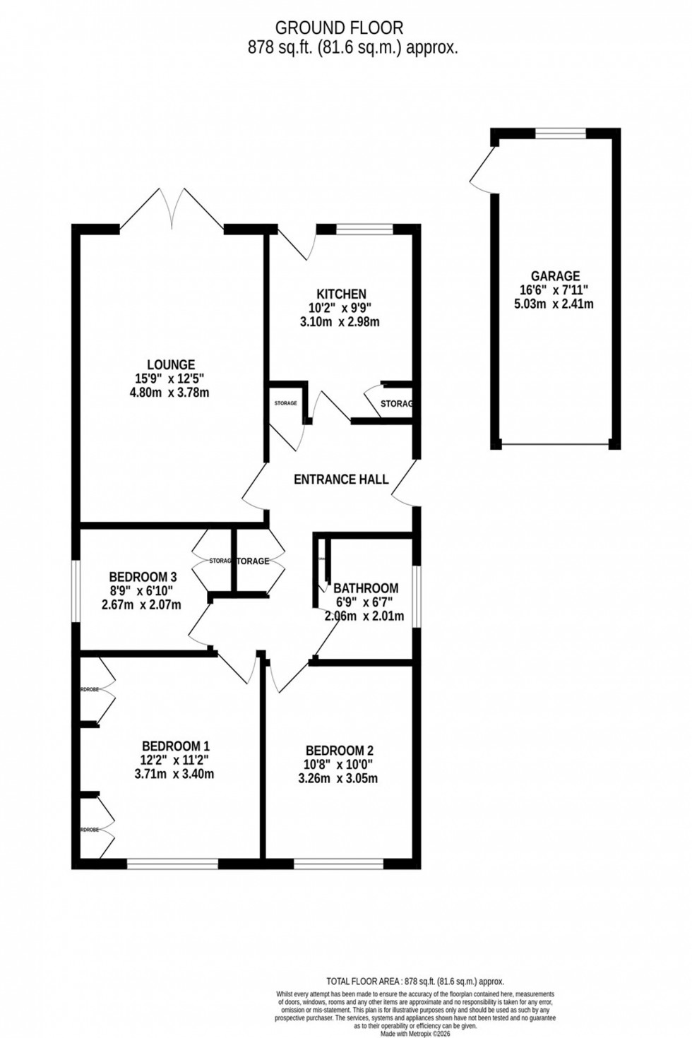Floorplan for Parklands Way, Poynton, SK12
