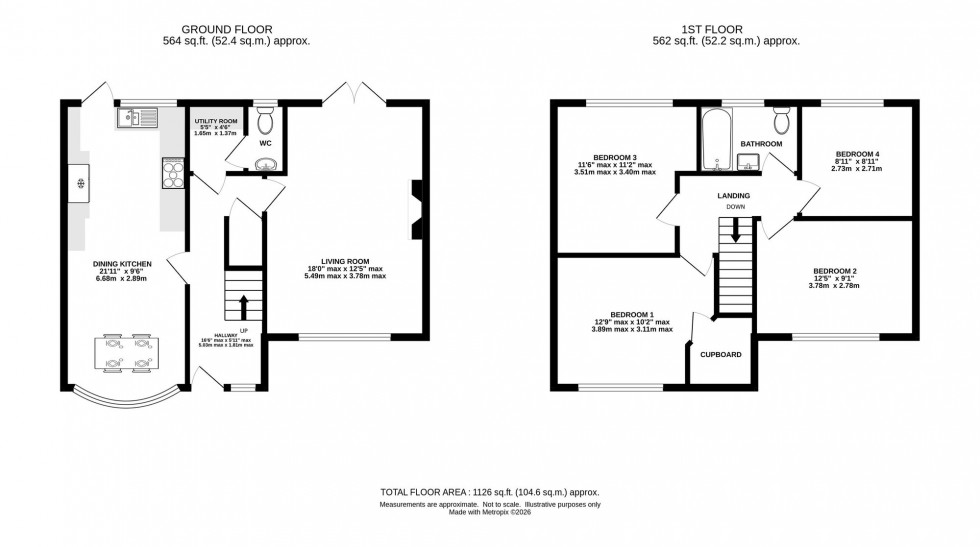 Floorplan for Bucklow Avenue, Mobberley, WA16