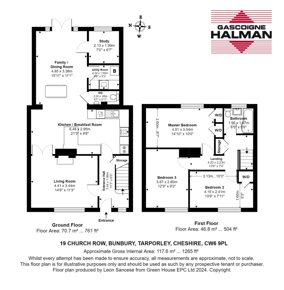 Floorplan for Church Row, Bunbury, CW6