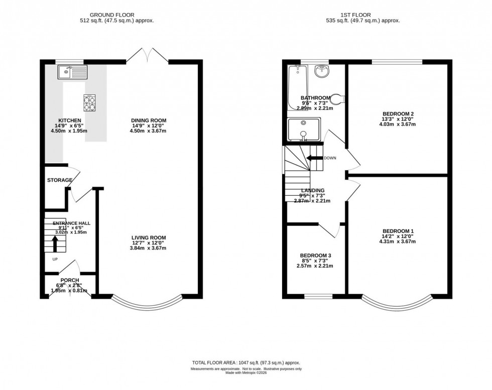 Floorplan for Moor Park Road, Manchester, M20