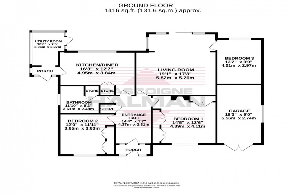 Floorplan for Kitts Moss Lane, Bramhall, SK7