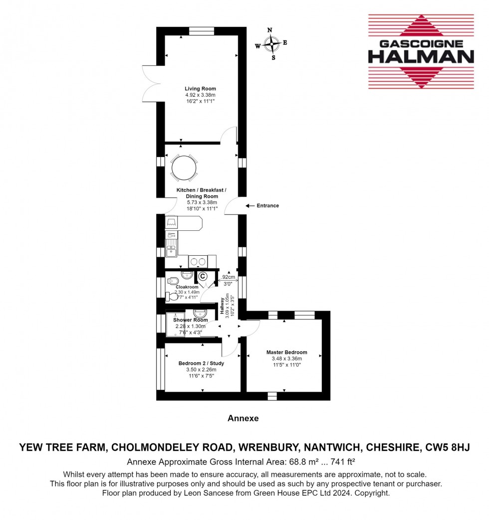 Floorplan for Cholmondeley Road, Wrenbury, CW5