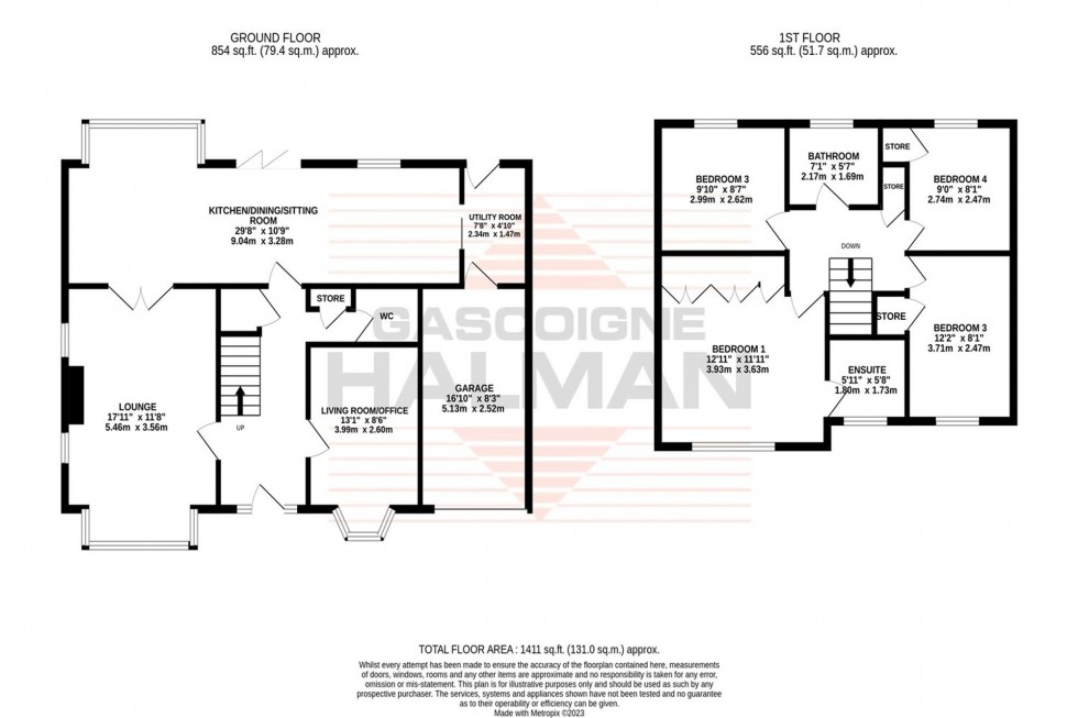 Floorplan for Atkinson Road, Sale, M33