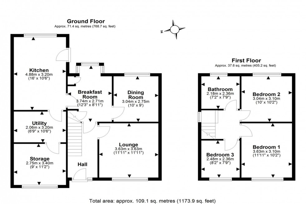 Floorplan for Parkfield Drive, Helsby, WA6