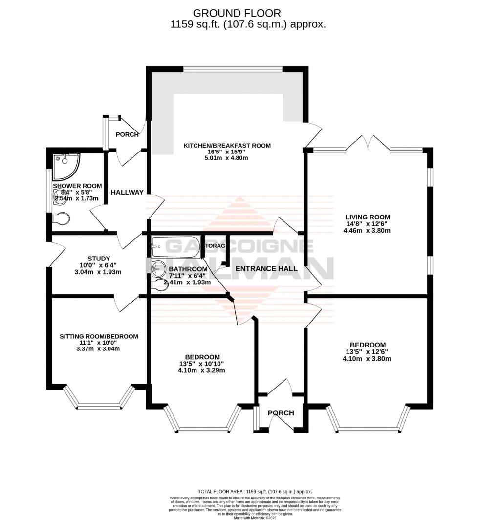 Floorplan for Kendal Avenue, Sale, M33