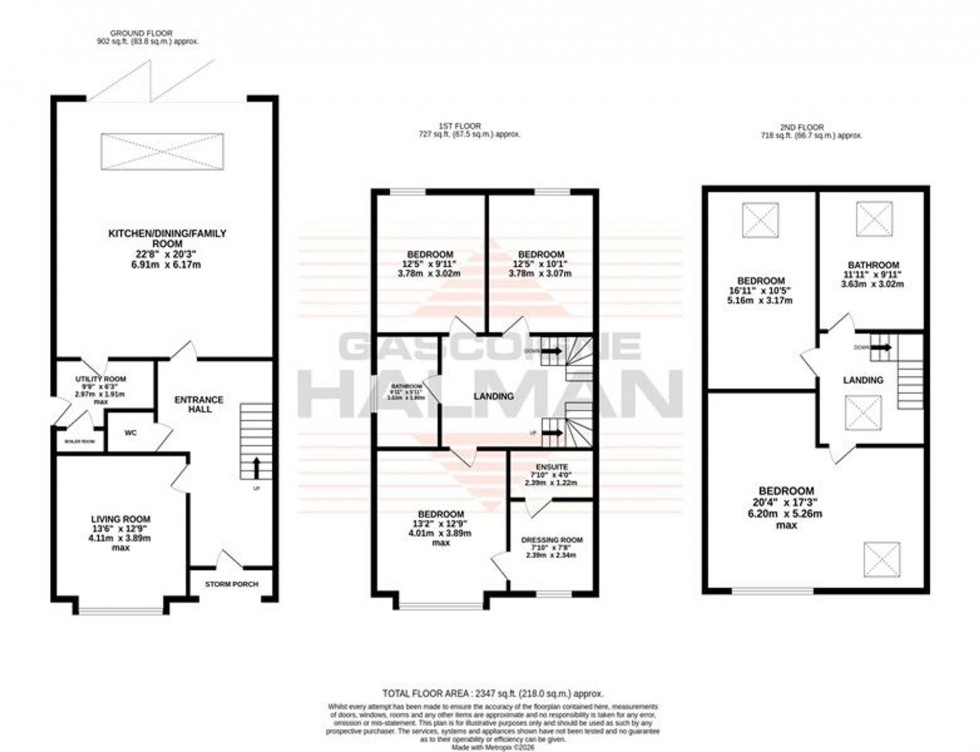 Floorplan for Brooklands Crescent, Sale, M33