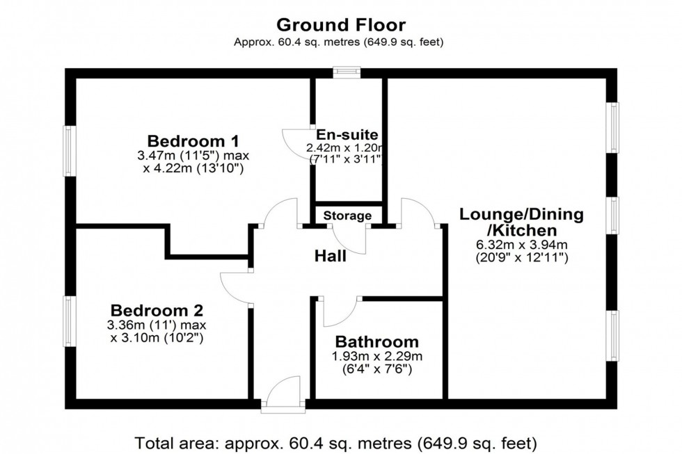 Floorplan for Callender Way, Helsby, WA6