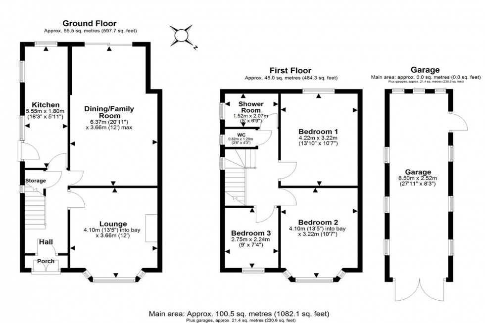 Floorplan for Doric Avenue, Frodsham, WA6