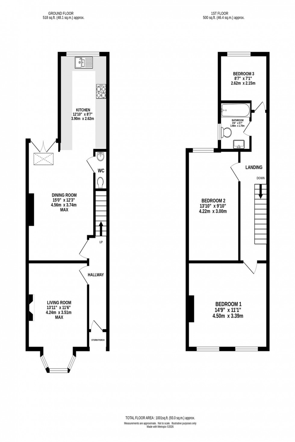 Floorplan for Moorside Road, Stockport, SK4