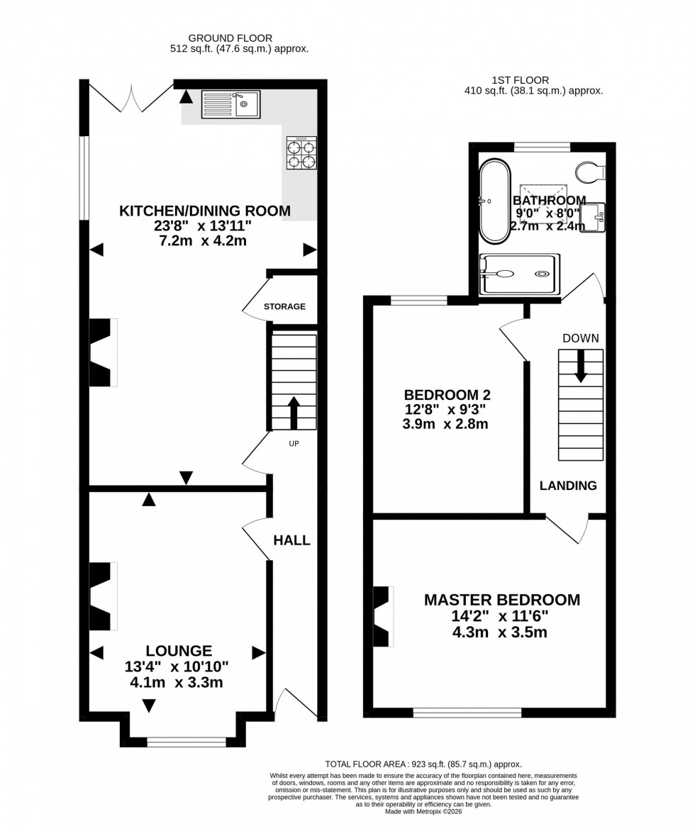 Floorplan for Bold Street, Altrincham, WA14