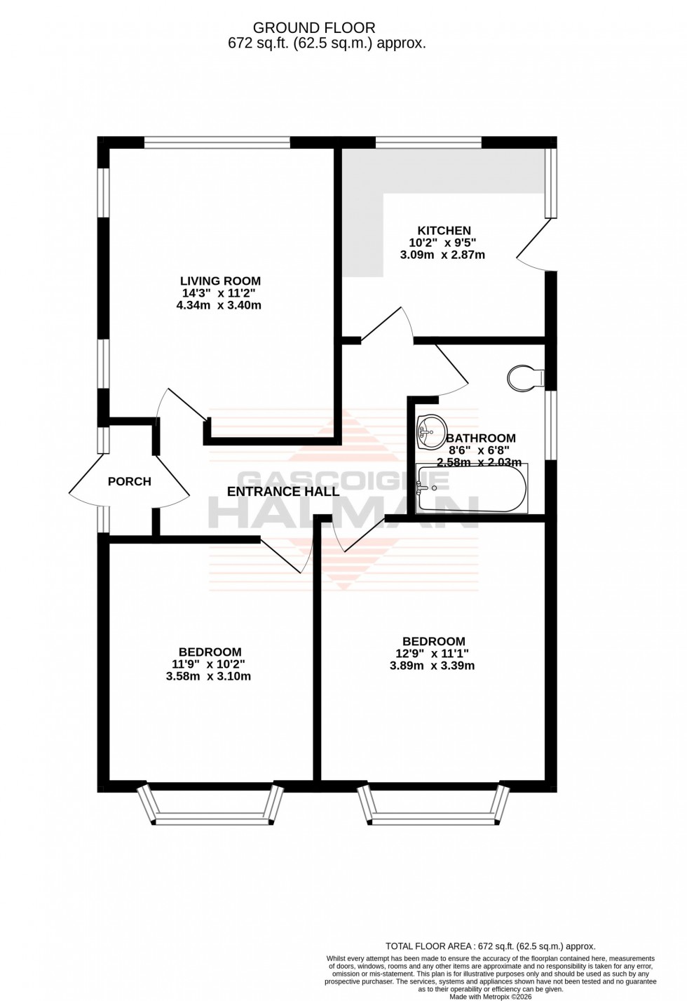 Floorplan for Ennerdale Drive, Sale, M33