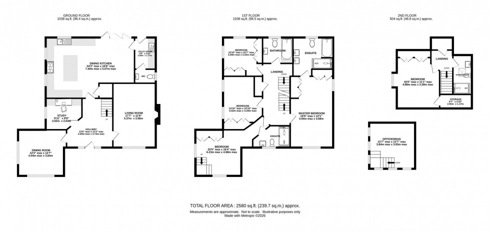 Floorplan for Lawrence Way, Knutsford, WA16