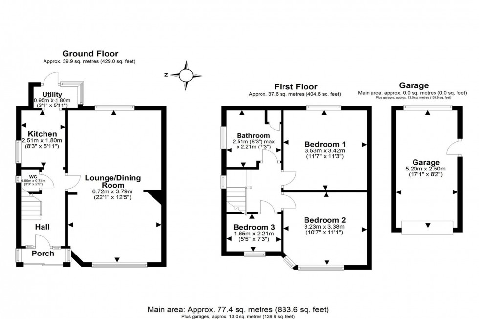 Floorplan for Hill View Avenue, Helsby, WA6