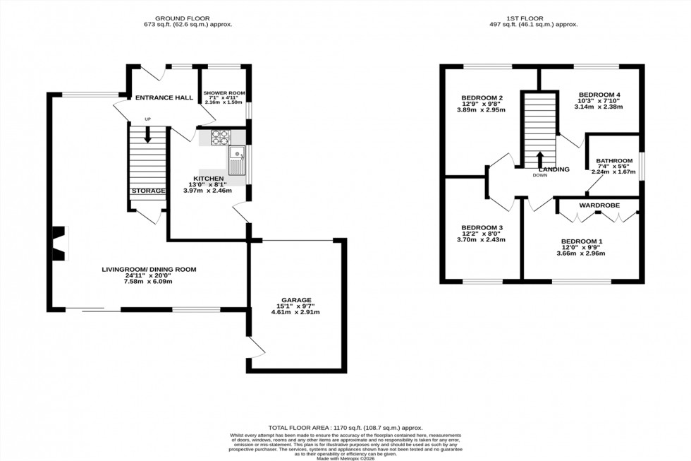 Floorplan for Grove Rise, Lymm, WA13