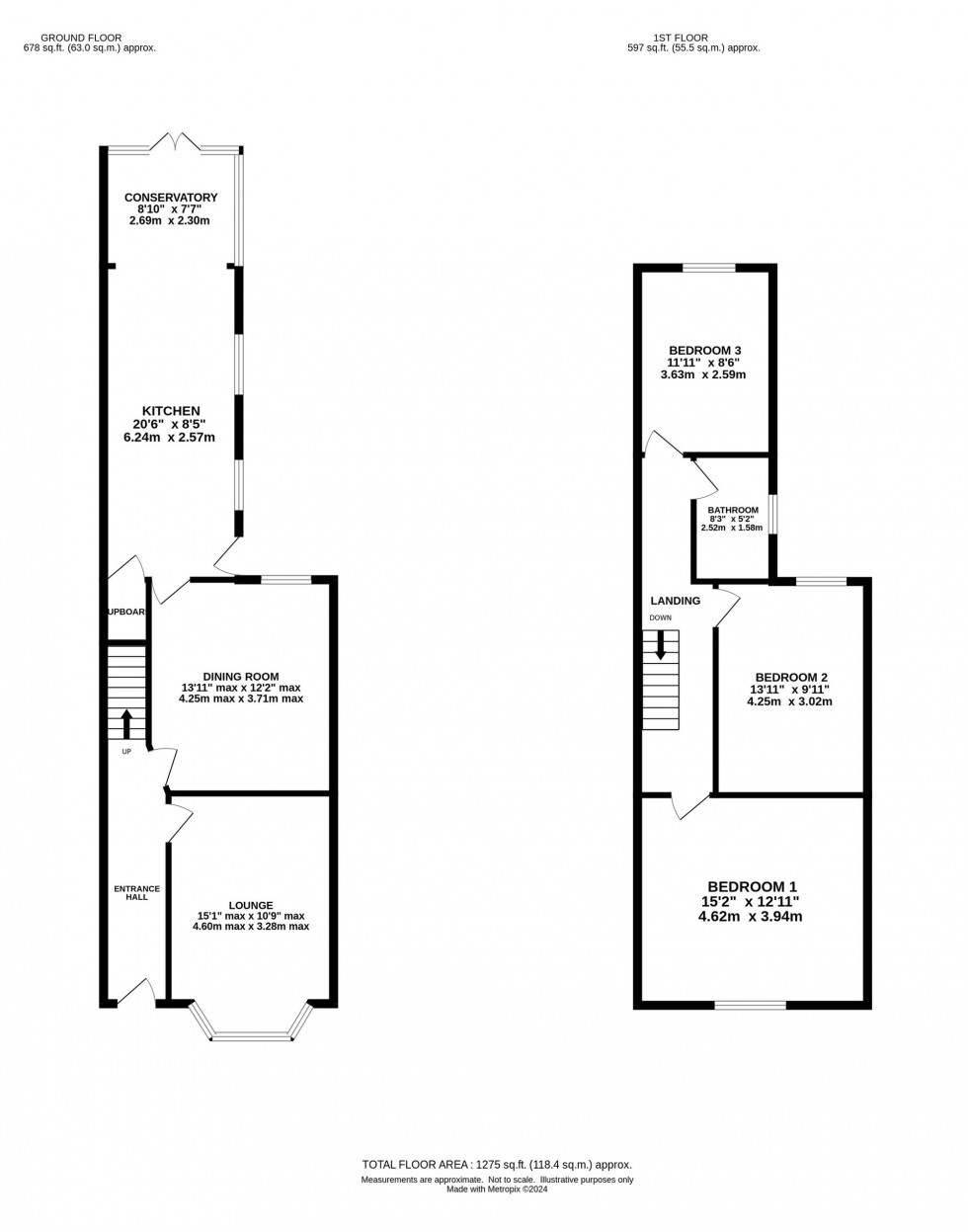 Floorplan for Victoria Road, Stockton Heath, WA4