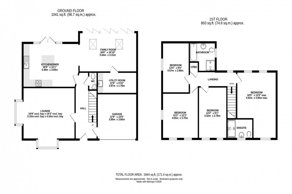 Floorplan for Outram Way, Chinley, SK23