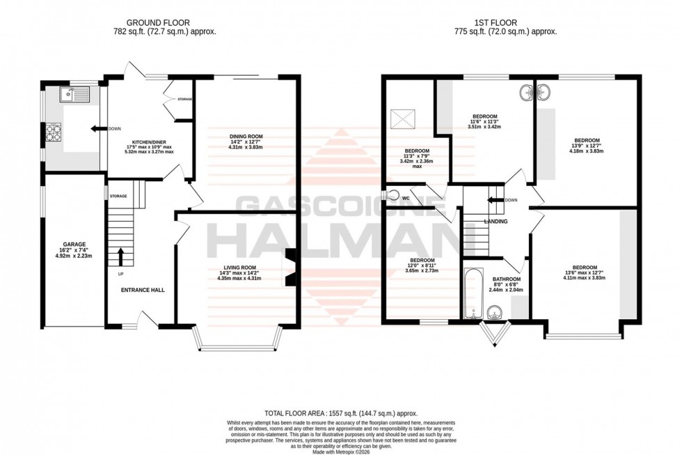 Floorplan for Harboro Road, Sale, M33