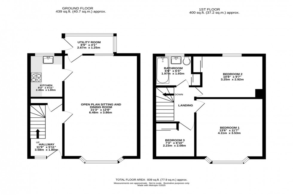 Floorplan for Orchard Avenue, Whaley Bridge, SK23