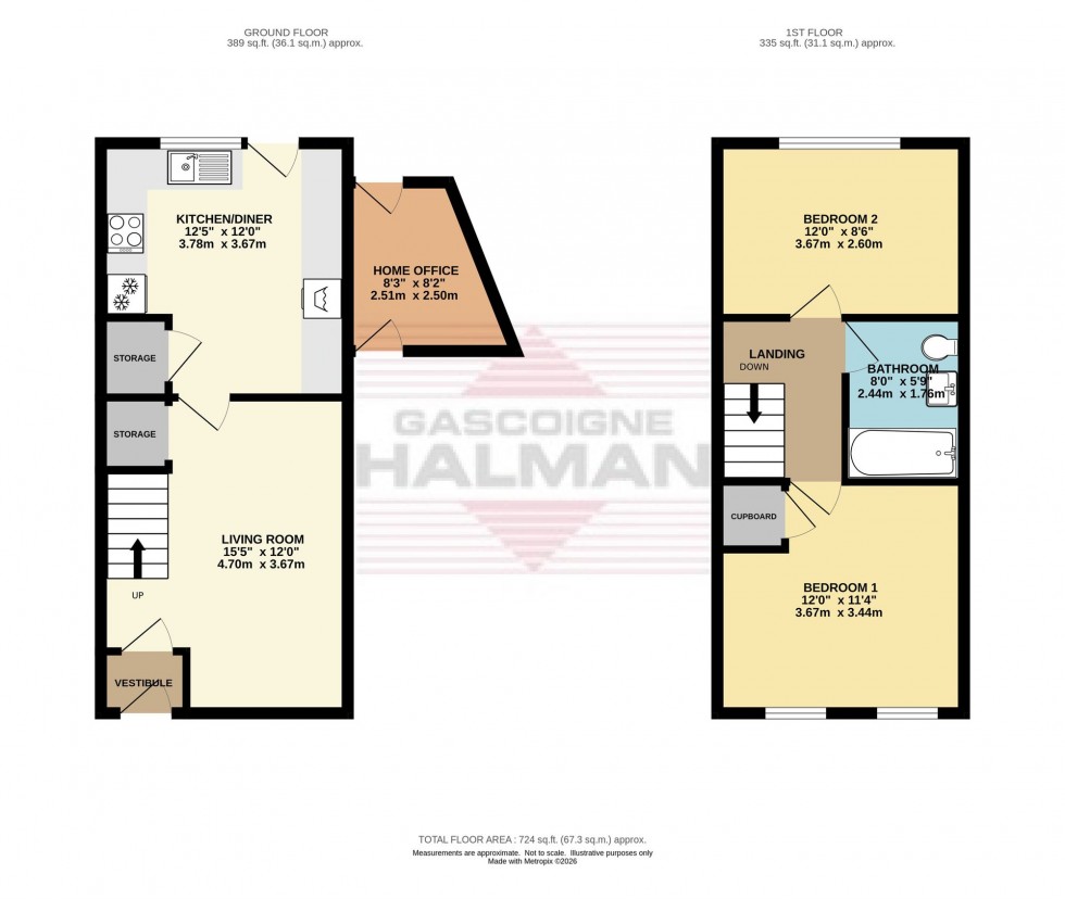 Floorplan for John Walton Close, Glossop, SK13