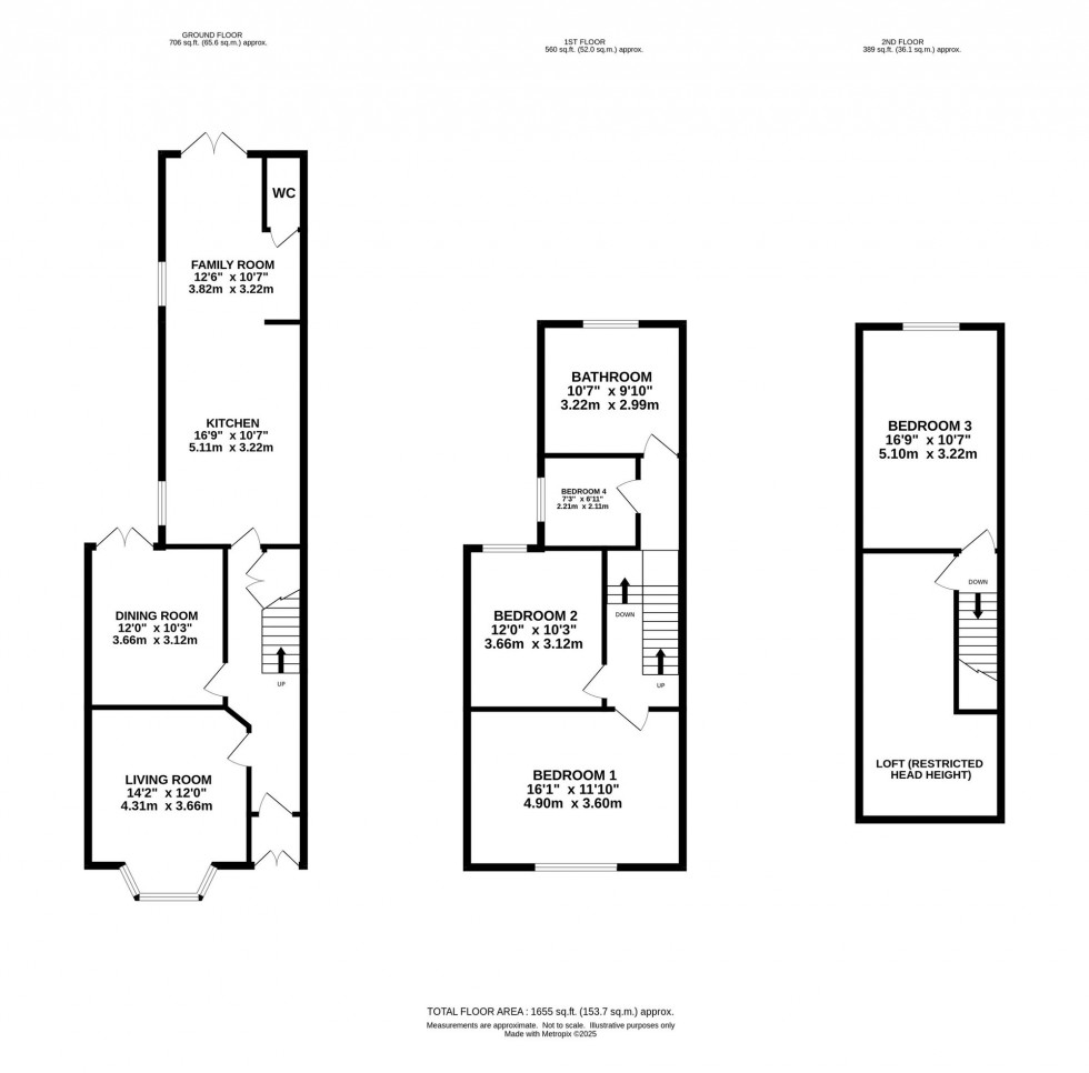 Floorplan for Fairfield Road, Stockton Heath, WA4
