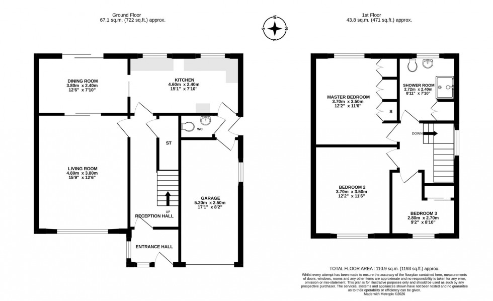 Floorplan for Weaverham Road, Sandiway, CW8