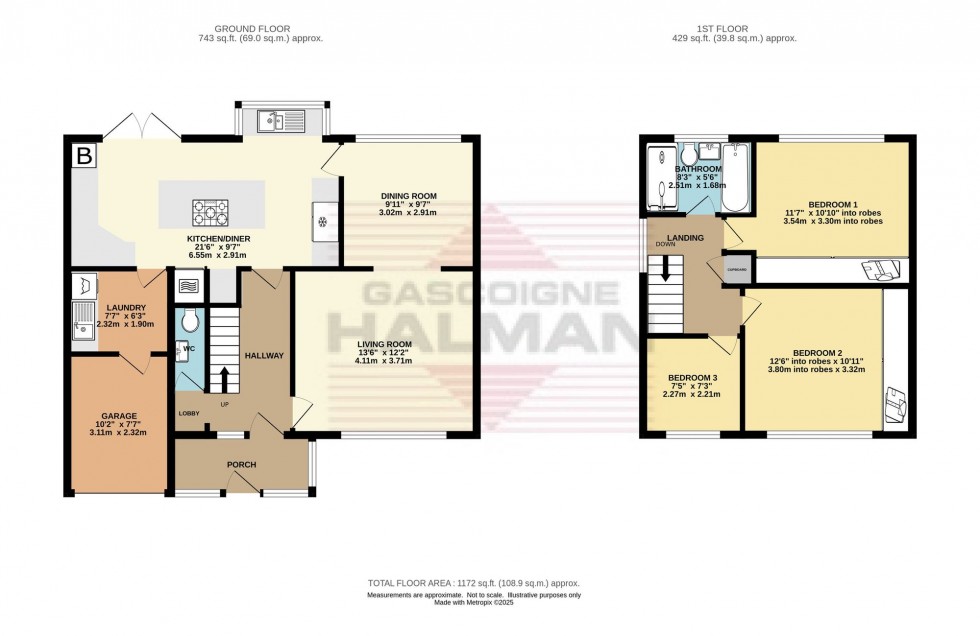 Floorplan for Bowland Road, Glossop, SK13