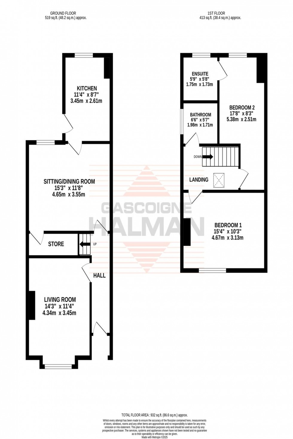 Floorplan for Old Hall Road, Sale, M33