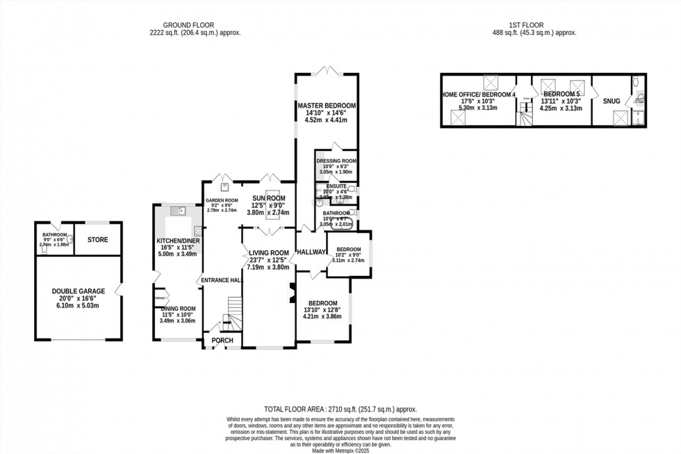 Floorplan for High Legh Road, Lymm, WA13