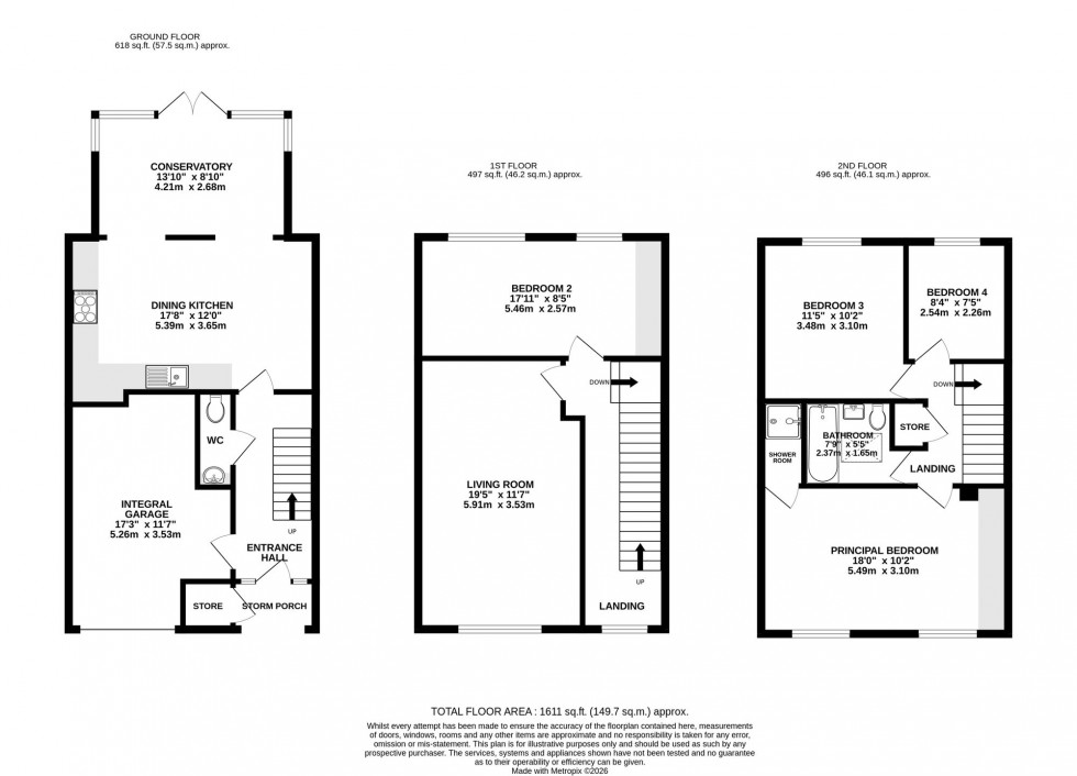 Floorplan for Curzon Mews, Wilmslow, SK9