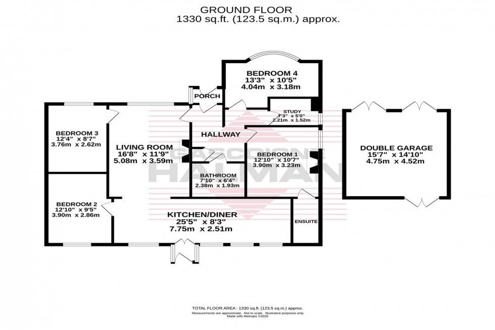 Floorplan for Garners Lane, Stockport, SK3