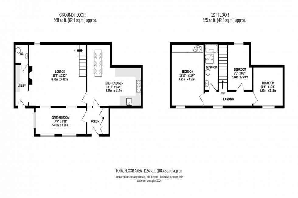 Floorplan for Higher Hallsteads, Dove Holes, SK17